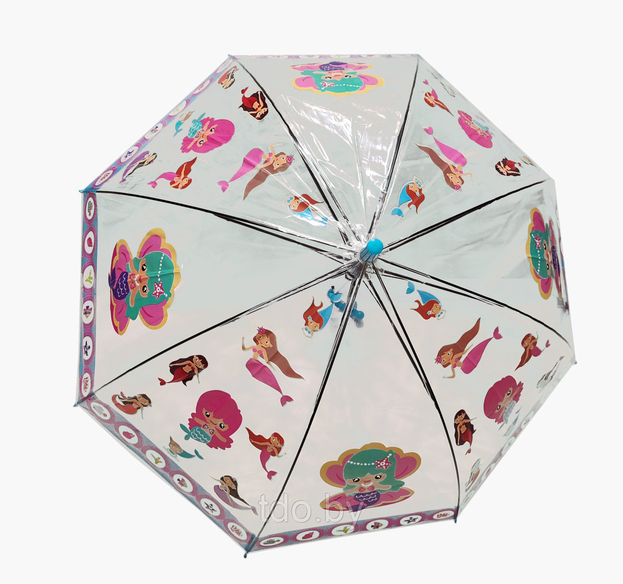 Зонт детский Русалки прозрачный силиконовый