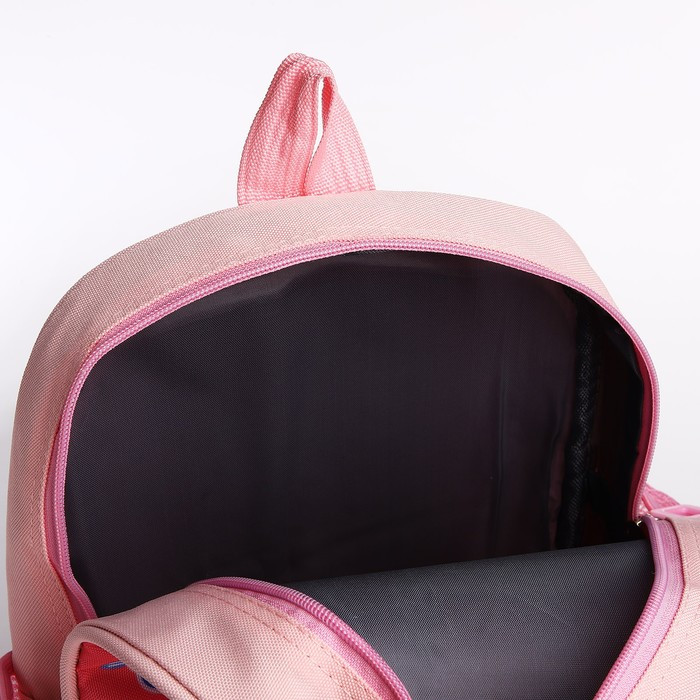 Рюкзак детский Клип, 26*11*33 см, отд на молнии, 3 н/кармана, заяц, розовый - фото 4 - id-p217977741