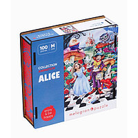 Пазл фигурный «Алиса в стране чудес», 100 деталей, 20 × 29 см