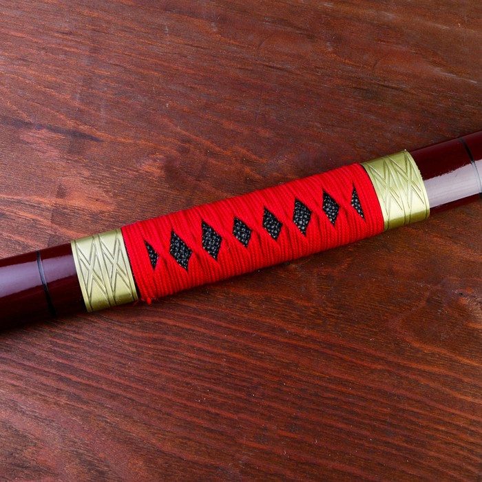 Сувенирное оружие «Катана», малиновые, в полоску ножны, вставка с обвязкой, 100см - фото 5 - id-p217977886