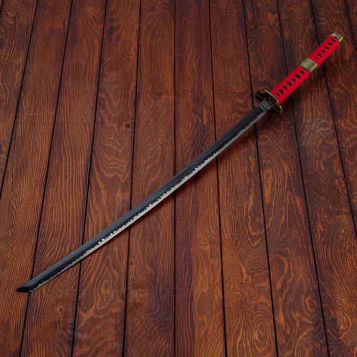 Сувенирное оружие «Катана», малиновые, в полоску ножны, вставка с обвязкой, 100см - фото 6 - id-p217977886