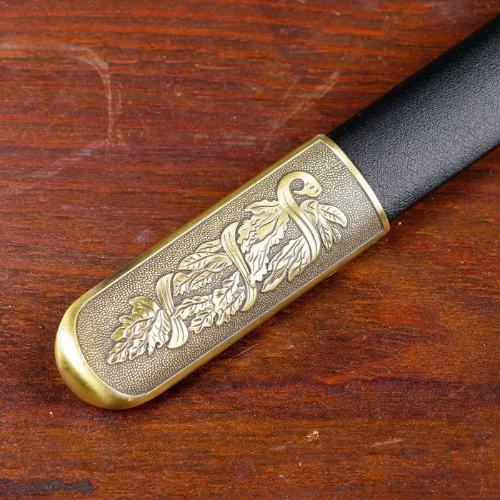 Сувенирная сабля, ножны черные с бронзой, клинок 77 см - фото 6 - id-p217977899