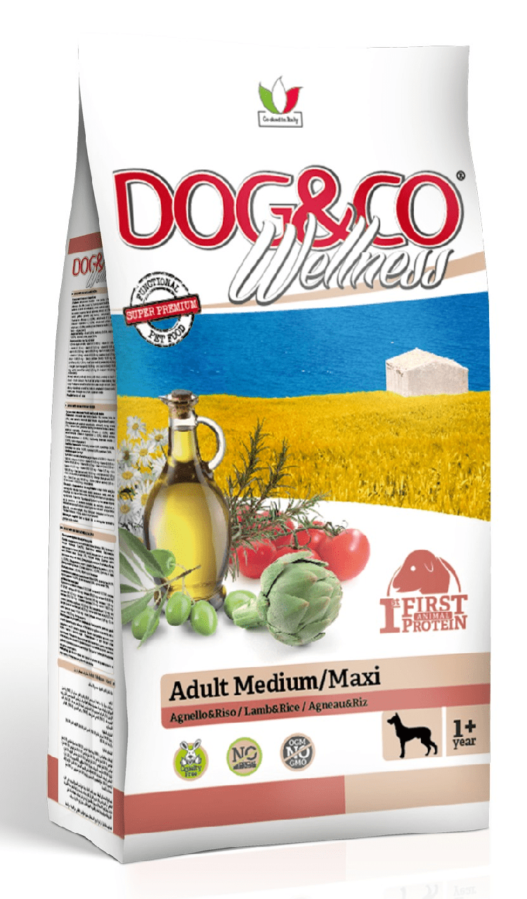 Adragna Dog&Co Wellness ADULT MEDIUM / MAXI (Ягненок и рис), 12 кг - фото 1 - id-p217978105