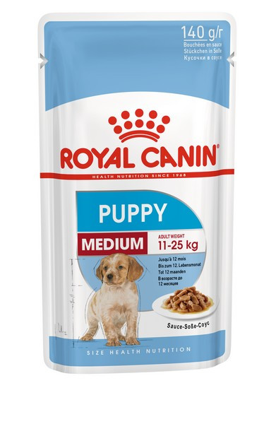 Royal Canin MEDIUM PUPPY (соус), 140 гр*10 шт - фото 1 - id-p217978157