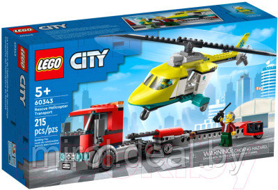 Конструктор Lego City Грузовик для спасательного вертолета 60343 - фото 1 - id-p217988052