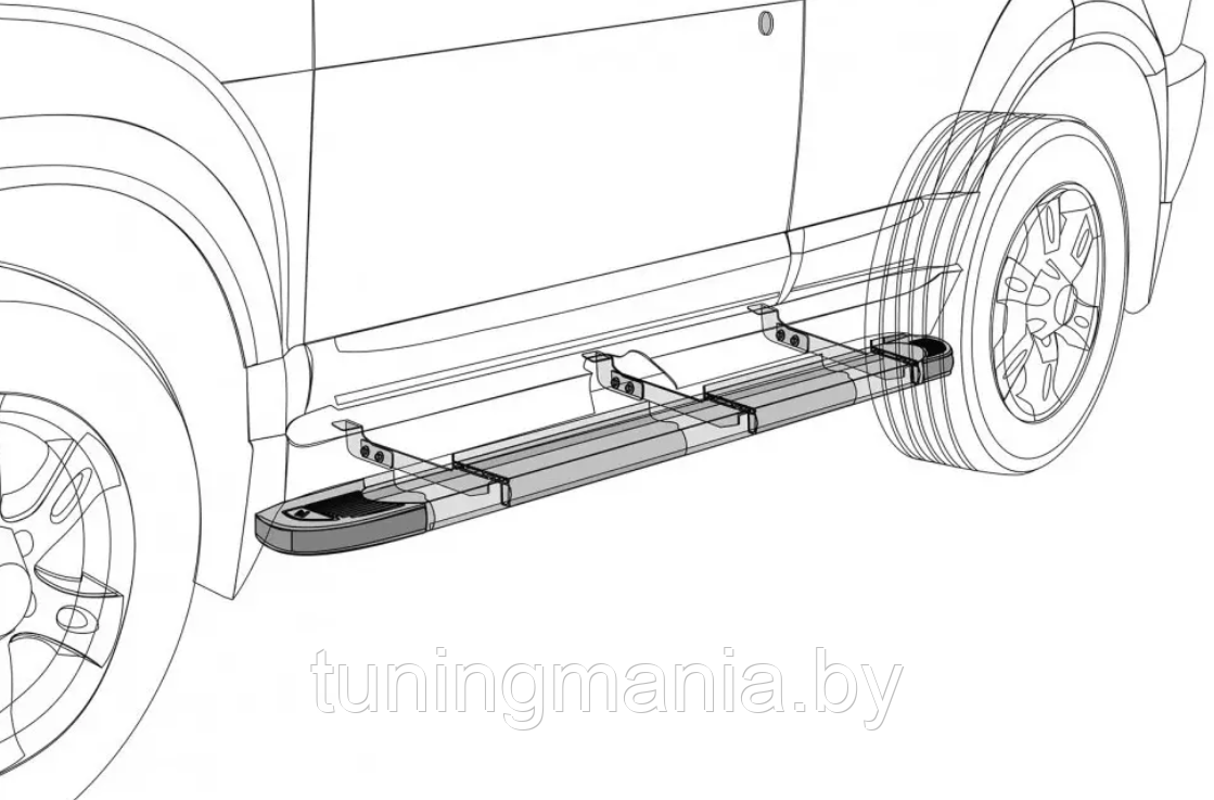 Алюминиевые подножки VW T5 - фото 6 - id-p139779297