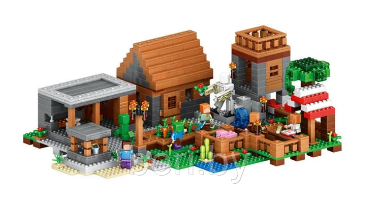 Конструктор LB My World "Деревня в лесу" (аналог Lego Minecraft), 778 деталей, Майнкрафт - фото 2 - id-p217990572