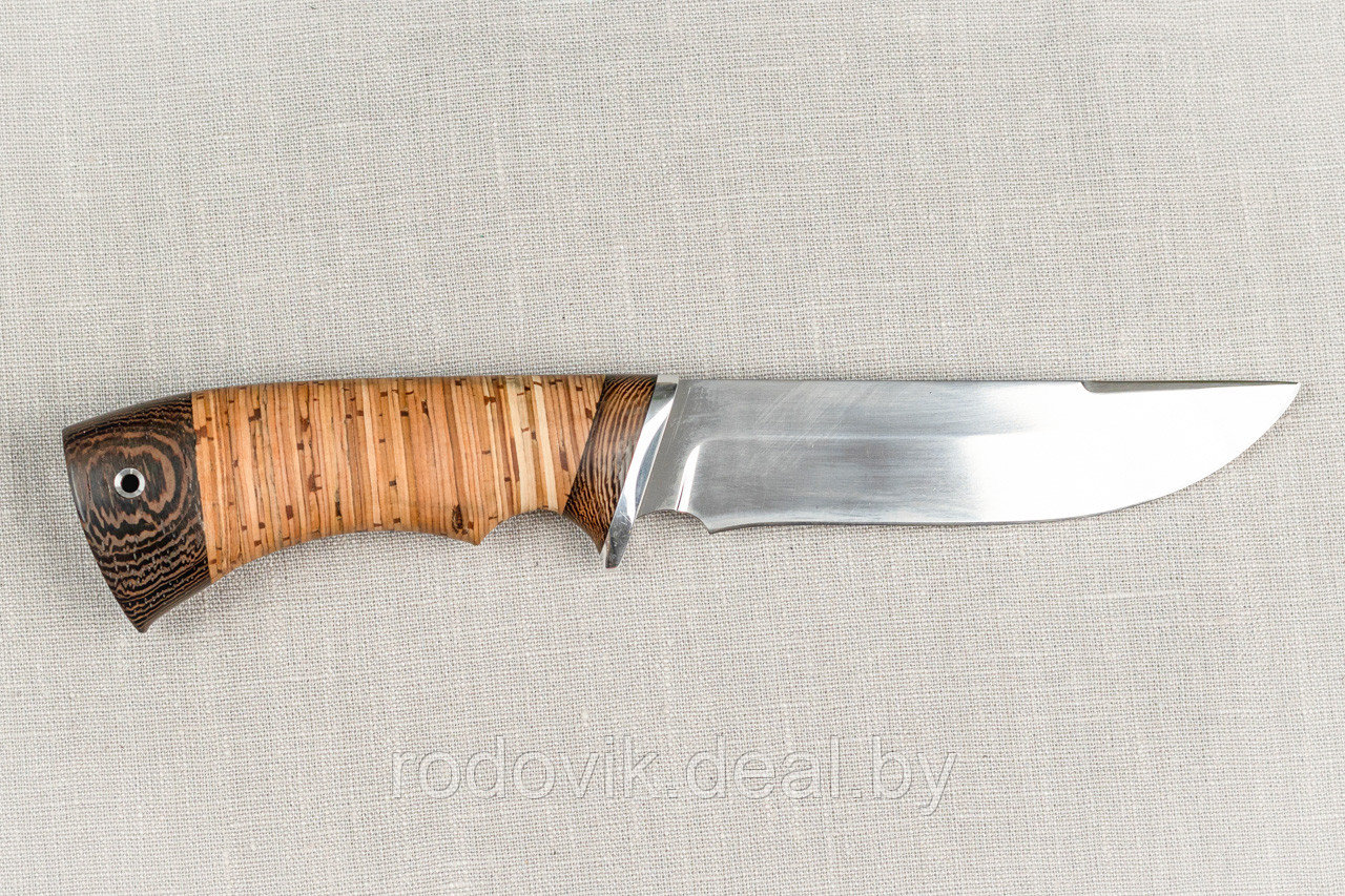 Охотничий нож Русак , ст. 95Х18, рукоять береста.(разделочный) - фото 4 - id-p217998941