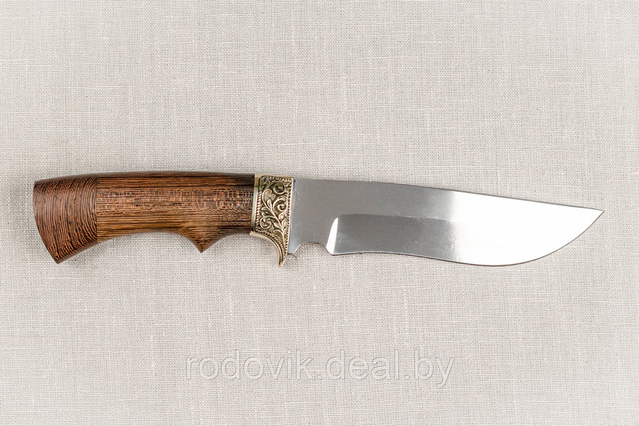 Охотничий нож «Лорд» из нержавеющей стали 95х18 , рукоять литье мельхиор, венге - фото 2 - id-p217998950