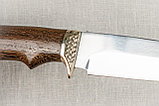 Охотничий нож «Лазутчик» из нержавеющей стали 95х18 , рукоять литье мельхиор, венге. Подарок мужчине., фото 5