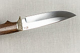 Охотничий нож «Лазутчик» из нержавеющей стали 95х18 , рукоять литье мельхиор, венге. Подарок мужчине., фото 6