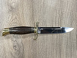 Нож Финка НКВД со звездой, сталь 95Х18, рукоять латунь,  чёрный граб. Подарок мужчине., фото 4