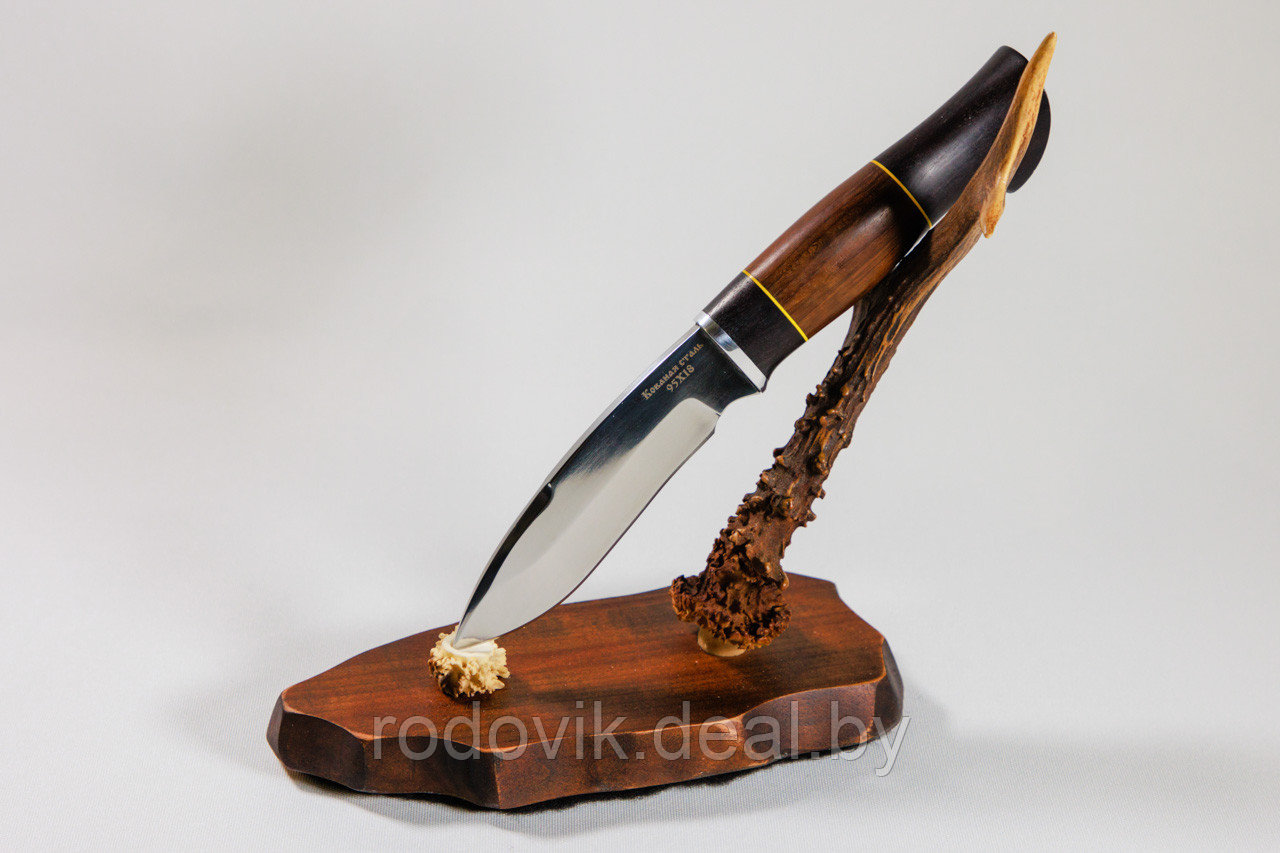 Охотничий нож «Лесник» из нержавеющей стали 95х18, рукоять венге (шкуросъём, разделочный) - фото 1 - id-p217998959