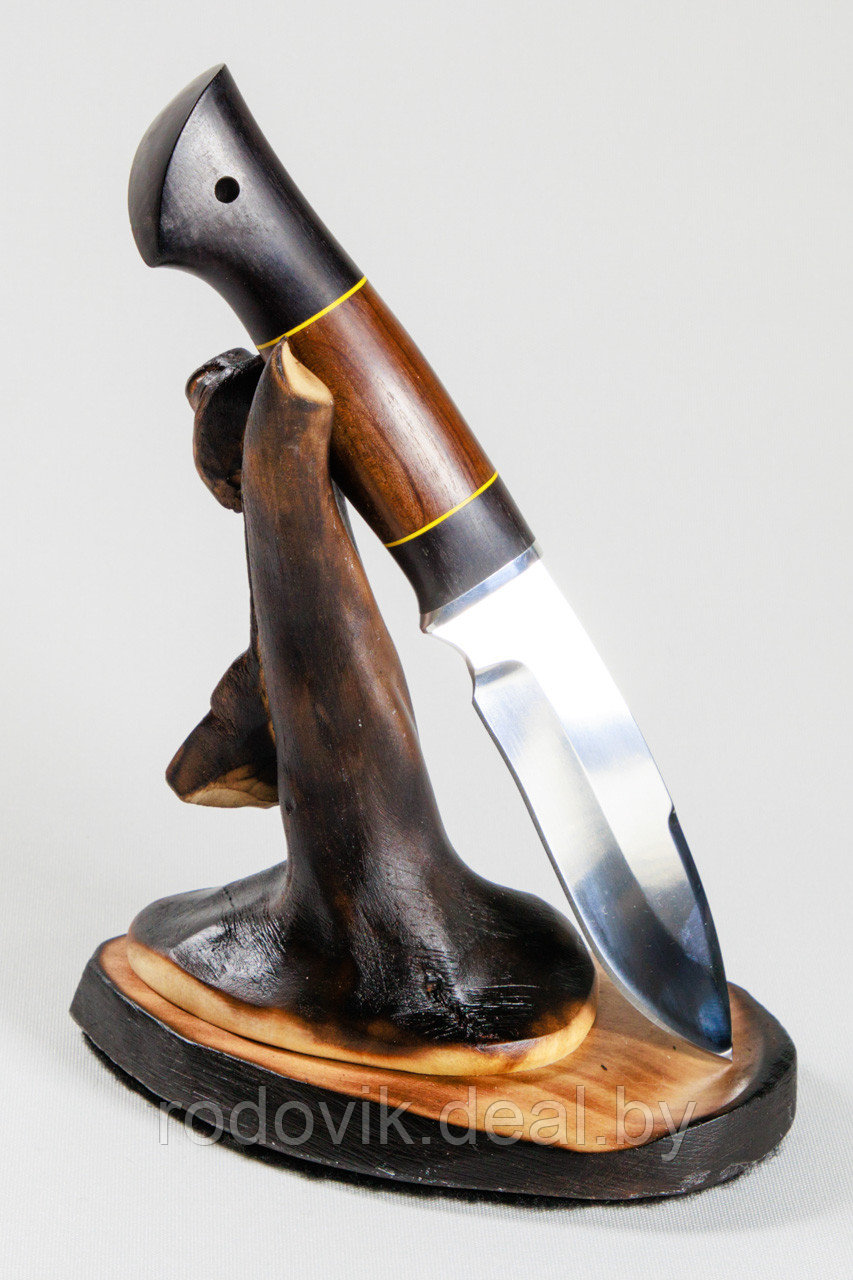 Охотничий нож «Лесник» из нержавеющей стали 95х18, рукоять венге (шкуросъём, разделочный) - фото 2 - id-p217998959