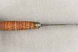 Охотничий нож из дамасской стали «Анчар», рукоять литье мельхиор, береста., фото 6