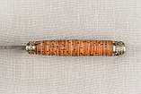 Охотничий нож из дамасской стали «Анчар», рукоять литье мельхиор, береста., фото 7