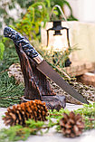 Разделочный нож "Филейка", цельнометаллический, сталь Х12МФ, рукоять акрил синий с дюраль., фото 2