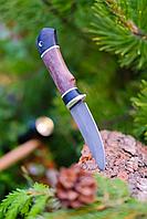 Охотничий нож "Колибри", стальХ12МФ, рукоять черный граб стабилизированная карельская береза (коричневая).