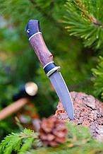 Охотничий нож "Колибри", стальХ12МФ, рукоять черный граб стабилизированная карельская береза (коричневая).