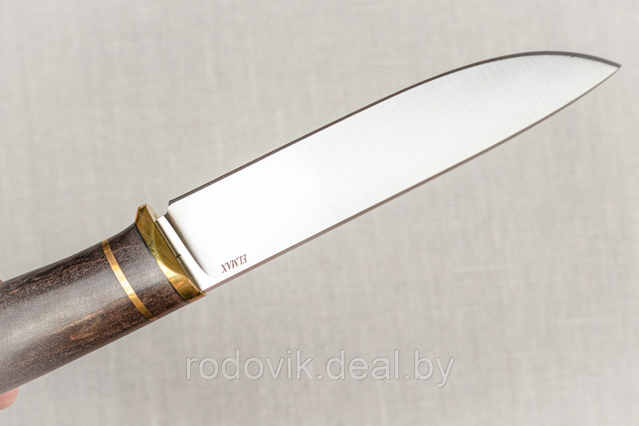 Охотничий нож Пантера сталь ELMAX (сатин), рукоять карельская береза стабилизированная. Лучший подарок мужчине - фото 6 - id-p217999111