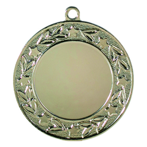 Медаль "Звездопад" , 4 см , без ленты арт.082-2 Серебро