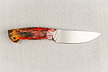 Авторский охотничичий нож «Кайман" из ст. S390, рукоять инкрустир. бивнем мамонта, ценные породы древесины., фото 4