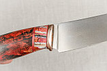 Авторский охотничичий нож «Кайман" из ст. S390, рукоять инкрустир. бивнем мамонта, ценные породы древесины., фото 5
