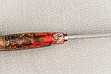 Авторский охотничичий нож «Кайман" из ст. S390, рукоять инкрустир. бивнем мамонта, ценные породы древесины., фото 7