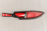 Авторский охотничичий нож «Кайман" из ст. S390, рукоять инкрустир. бивнем мамонта, ценные породы древесины., фото 9
