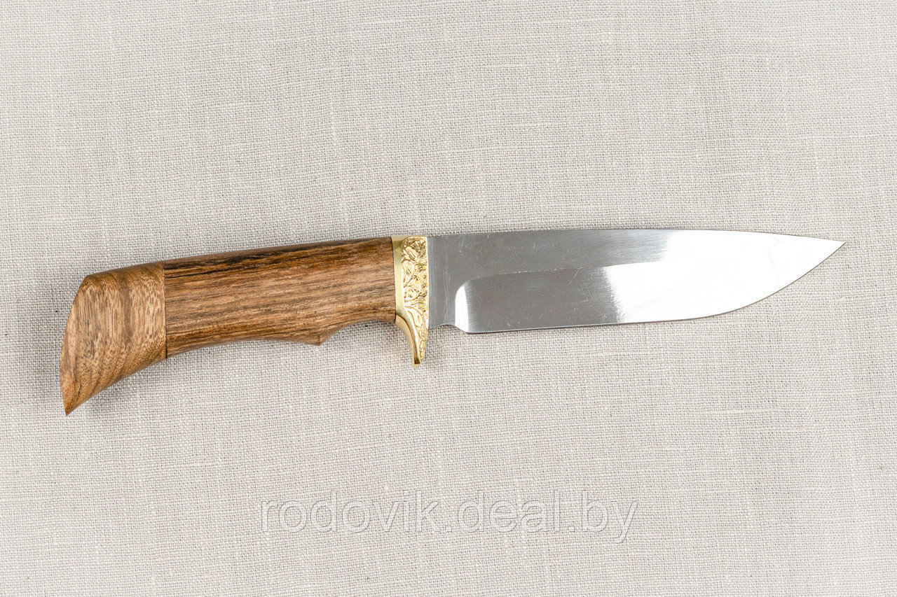 Охотничий нож «Лазутчик» из нержавеющей стали 65х13 , рукоять латунное литье, ценные породы дерева. - фото 4 - id-p217999130