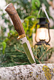 Охотничий нож «Следопыт» из нерж. стали 65х13 , рукоять латунное литье, ценные породы дерева. Подарок мужчине., фото 2
