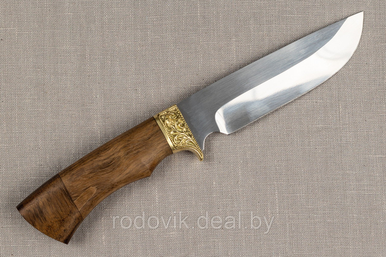 Охотничий нож «Лорд» из нерж. стали 65х13 , рукоять латунное литье, ценные породы дерева. Подарок мужчине. - фото 6 - id-p217999133