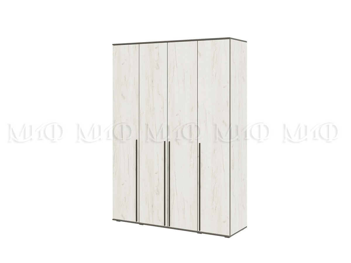 Шкаф четырехстворчатый Норд (1600) - Дуб крафт белый (МИФ) - фото 2 - id-p218000946