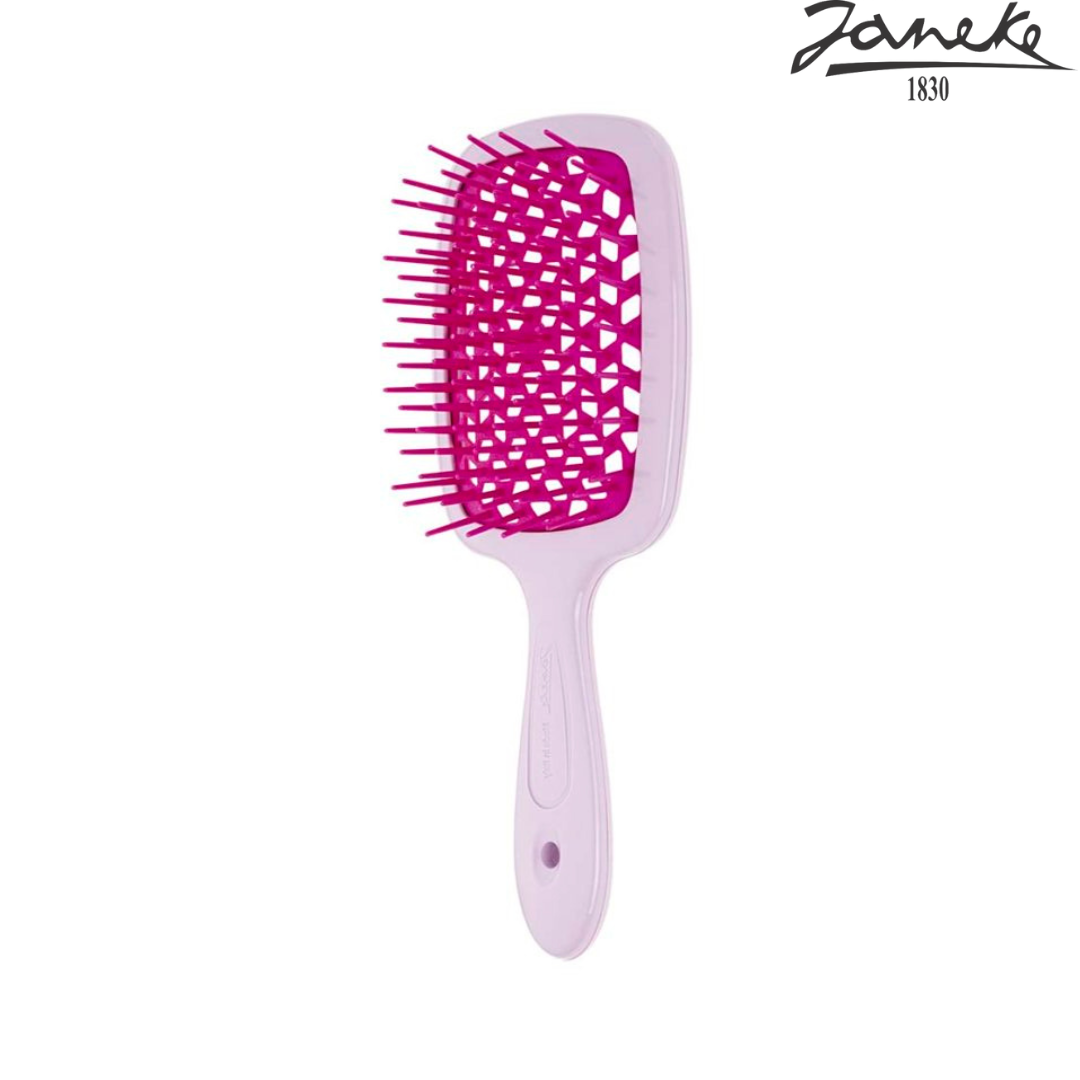 Расческа массажная Janeke Superbrush Small Lilac Лиловая с малиновым