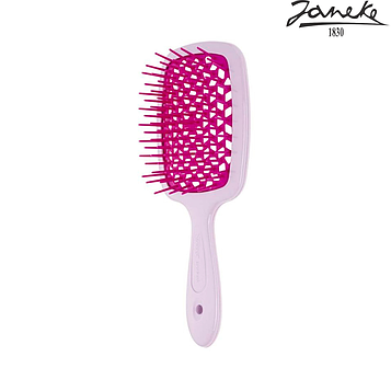 Расческа массажная Janeke Superbrush Small Lilac Лиловая с малиновым