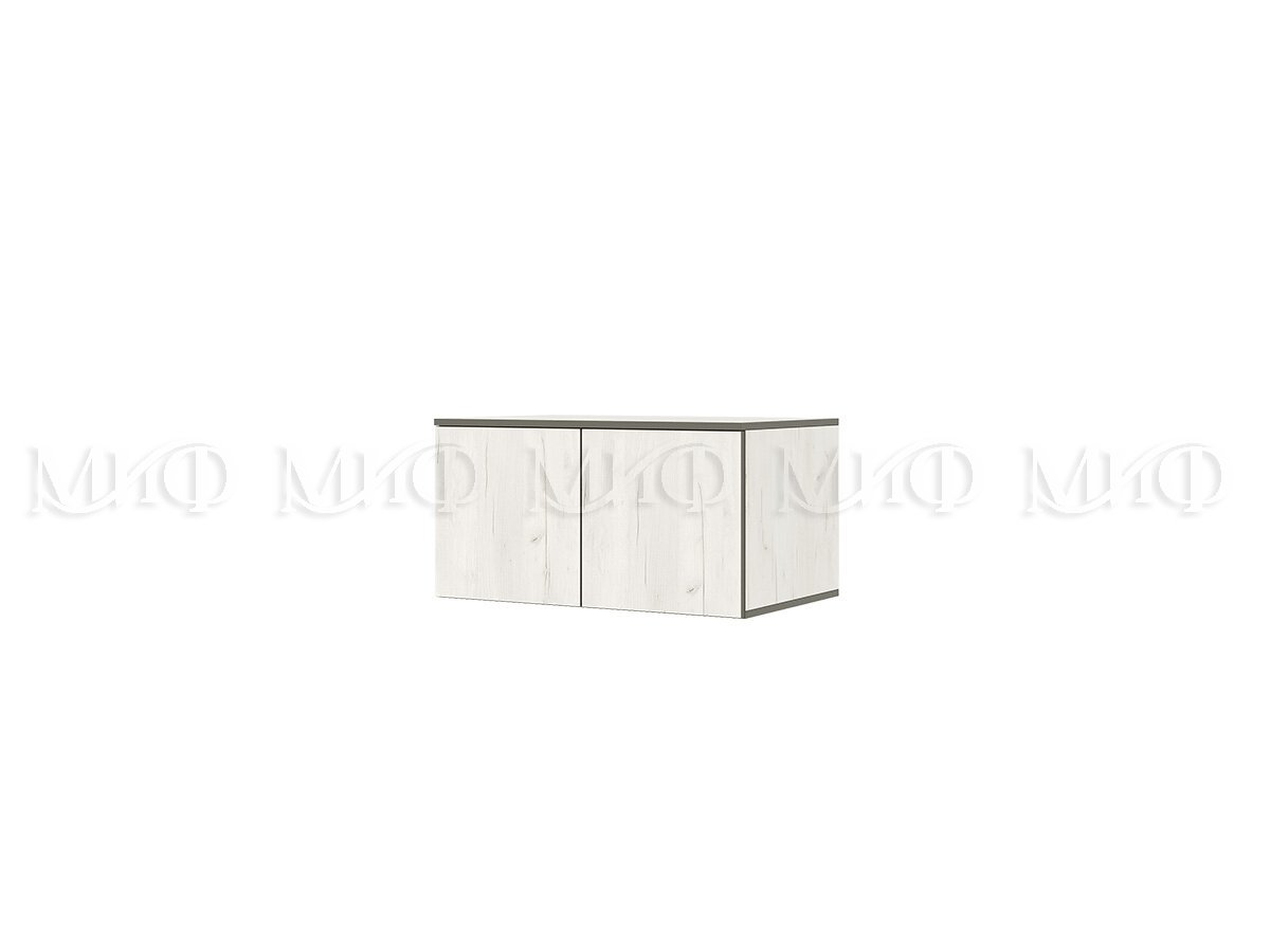 Шкаф двустворчатый Норд с антресолью (800) - Дуб крафт белый (МИФ) - фото 2 - id-p218002660