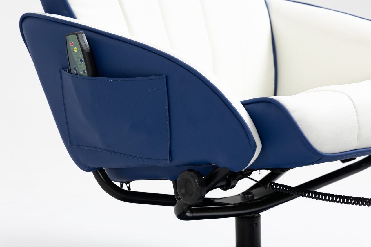 Кресло массажное Angioletto Barone Blu Bianco - фото 2 - id-p218003104