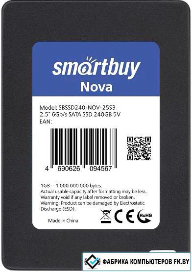 SSD SmartBuy Nova 240GB SBSSD240-NOV-25S3 - фото 1 - id-p218004842