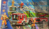 XJ-829 Конструктор City Техника Пожарная машина с лестницей, 348 деталей