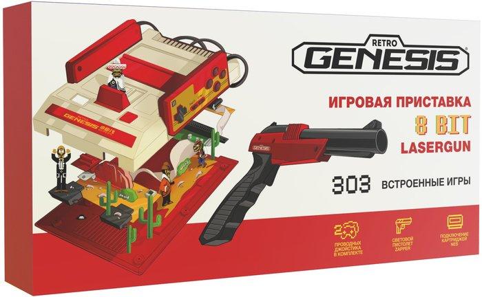 Игровая приставка Retro Genesis 8 Bit Lasergun (2 геймпада, пистолет Заппер, 303 игры) - фото 1 - id-p218018315