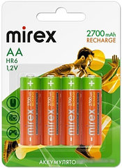 Аккумулятор Mirex AA 2700mAh 4 шт HR6-27-E4