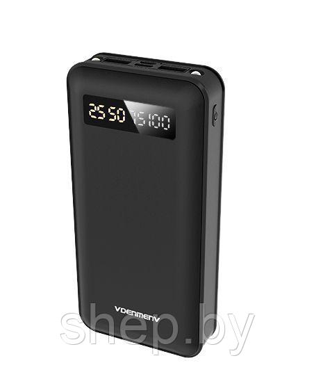 Внешний аккумулятор VDENMENV DP22 30000mAh (с кабелем iP+Type-C+Micro) цвет: черный