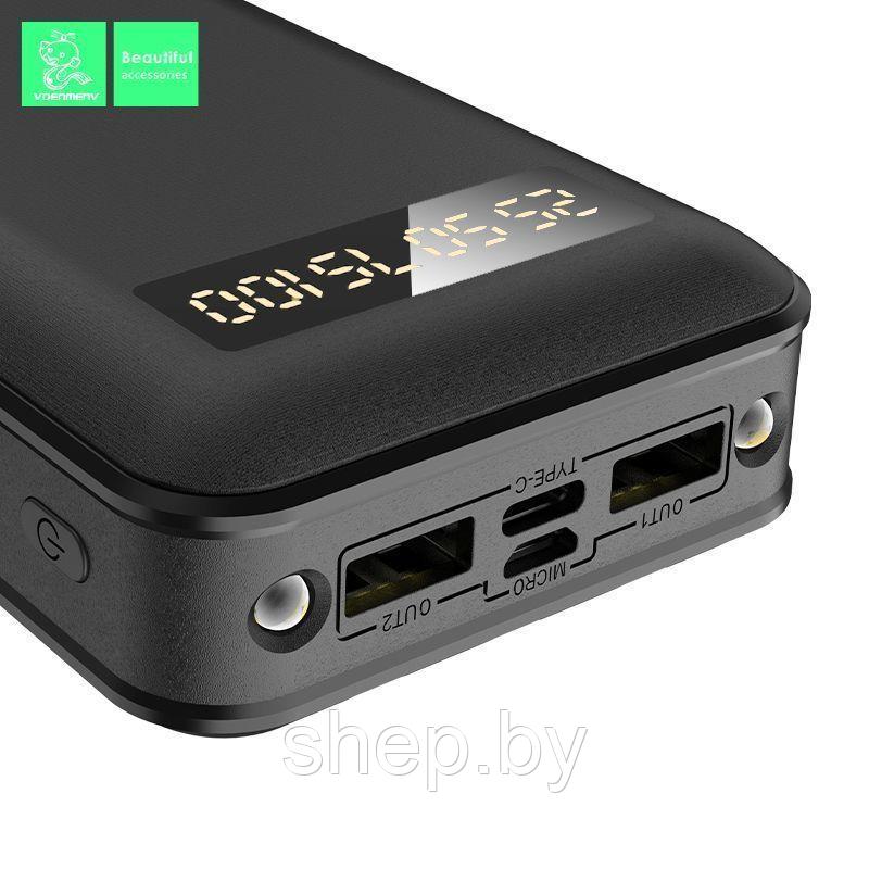 Внешний аккумулятор VDENMENV DP22 30000mAh (с кабелем iP+Type-C+Micro) цвет: черный - фото 3 - id-p218020672