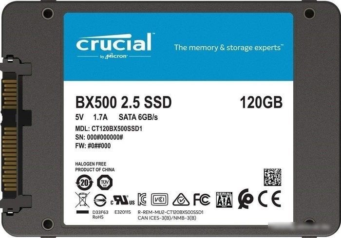 SSD Crucial BX500 240GB CT240BX500SSD1 - фото 4 - id-p218020701