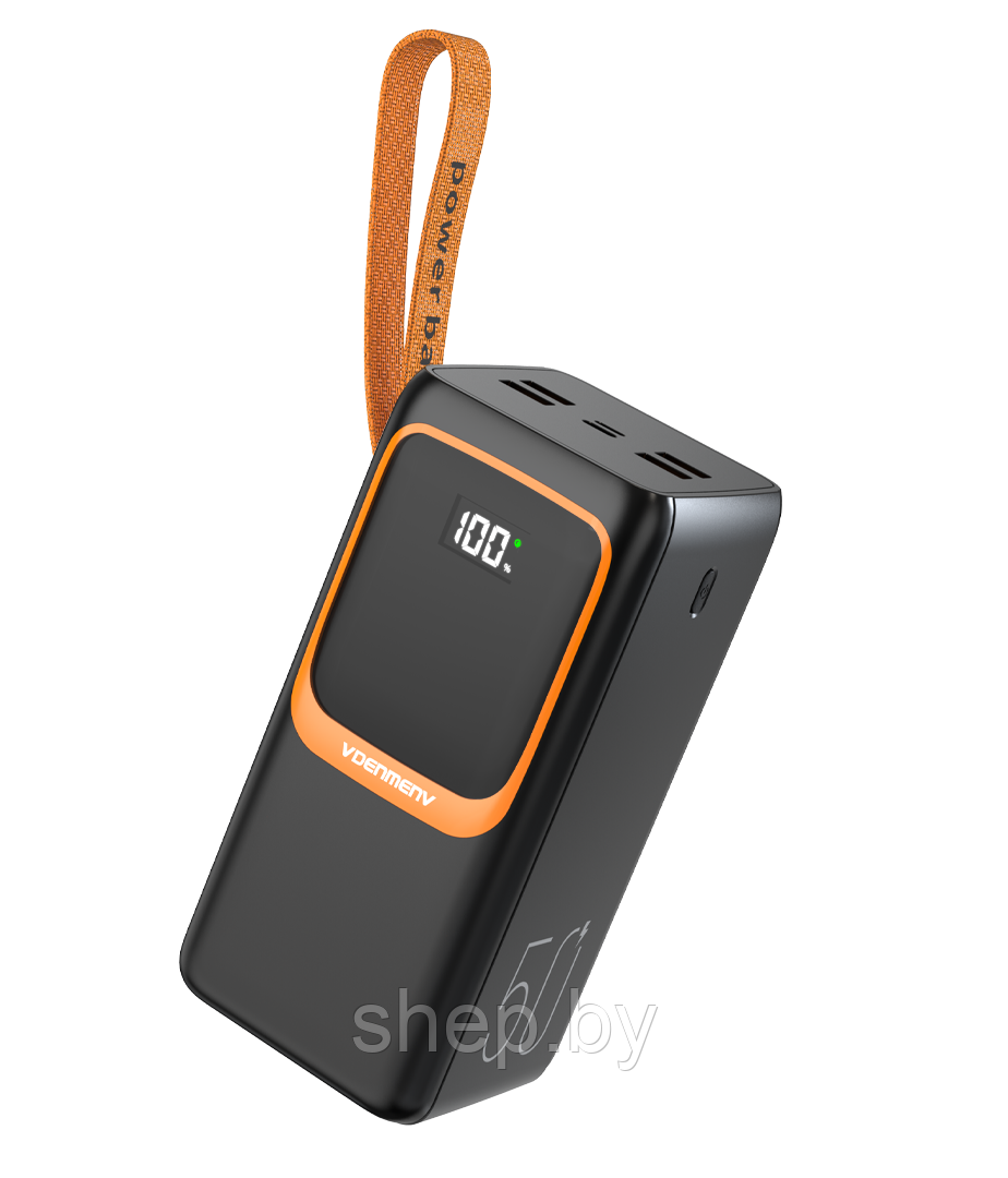 Внешний аккумулятор VDENMENV DP32 50000mAh (с кабелем iP+Type-C) цвет: черный