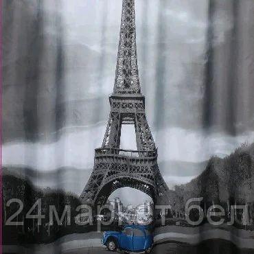 02-04 Шторка в ванную комнату фотопечать ПАРИЖ (2) BRIMIX, фото 2