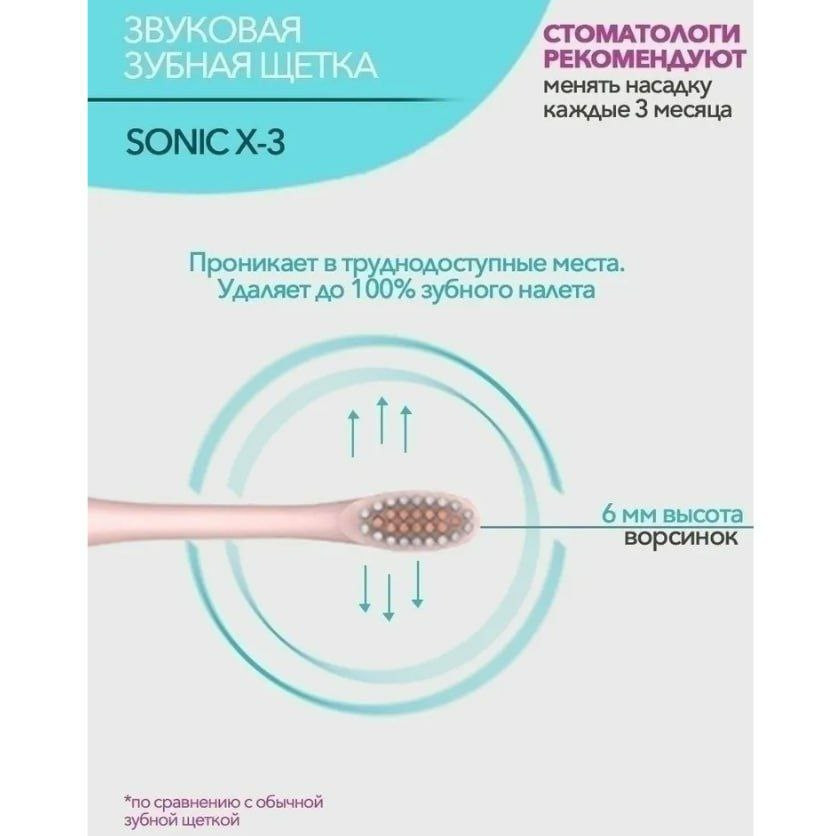 Зубная щетка x7. Зубная щетка звуковая или ультразвуковая. насадки на ултра звуковую щётку sonik toothbrush x-3.