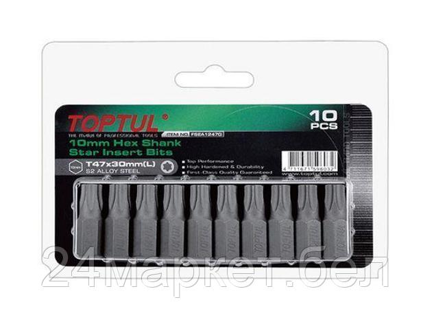 TOPTUL Тайвань Насадка TORX T60 30мм 10шт блистер TOPTUL (FSEA1260G), фото 2