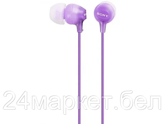 MDR-EX15AP фиолетовые с микрофоном Наушники проводные вкладыши SONY, фото 2