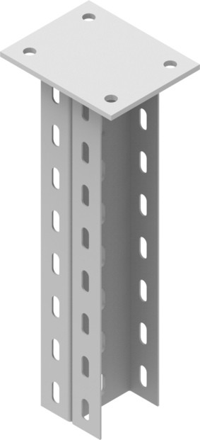 Консоль вертикальная сдвоенная KV9 80х40 толщина 2,0 мм